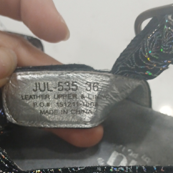 Alegria Black Sandals with Silver Accents Sz36 Might Fit 6-6.5 Pre-owned Leather - Picture 7 of 13